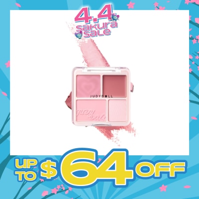 JUDYDOLL - Blush & Highlight Palette 03 Lilac Ballet (Cool-Toned Purplish Pink) 9g