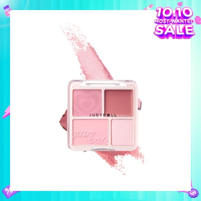 JUDYDOLL Blush & Highlight Palette 03 Lilac Ballet (Cool-Toned Purplish Pink) 9g