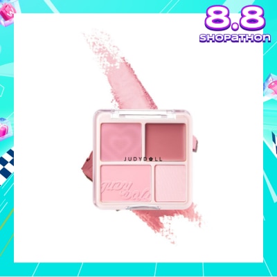 JUDYDOLL Blush & Highlight Palette 03 Lilac Ballet (Cool-Toned Purplish Pink) 9g