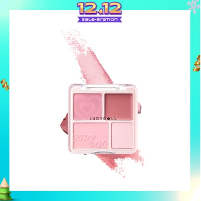 JUDYDOLL Blush & Highlight Palette 03 Lilac Ballet (Cool-Toned Purplish Pink) 9g