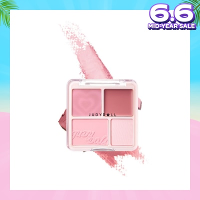 JUDYDOLL Blush & Highlight Palette 03 Lilac Ballet (Cool-Toned Purplish Pink) 9g
