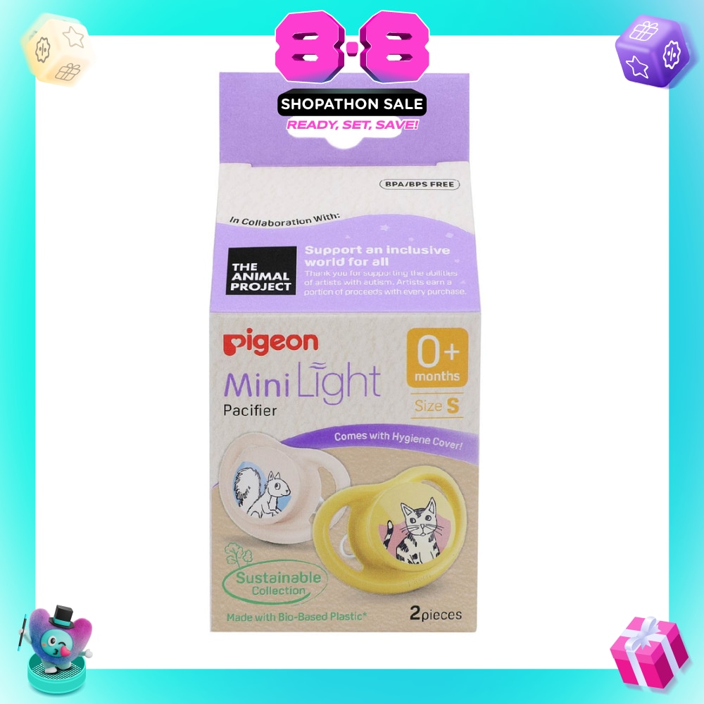 Mini Light Pacifier With Hygiene Cover S 0+ Months (BPA/BPS Free) 2s