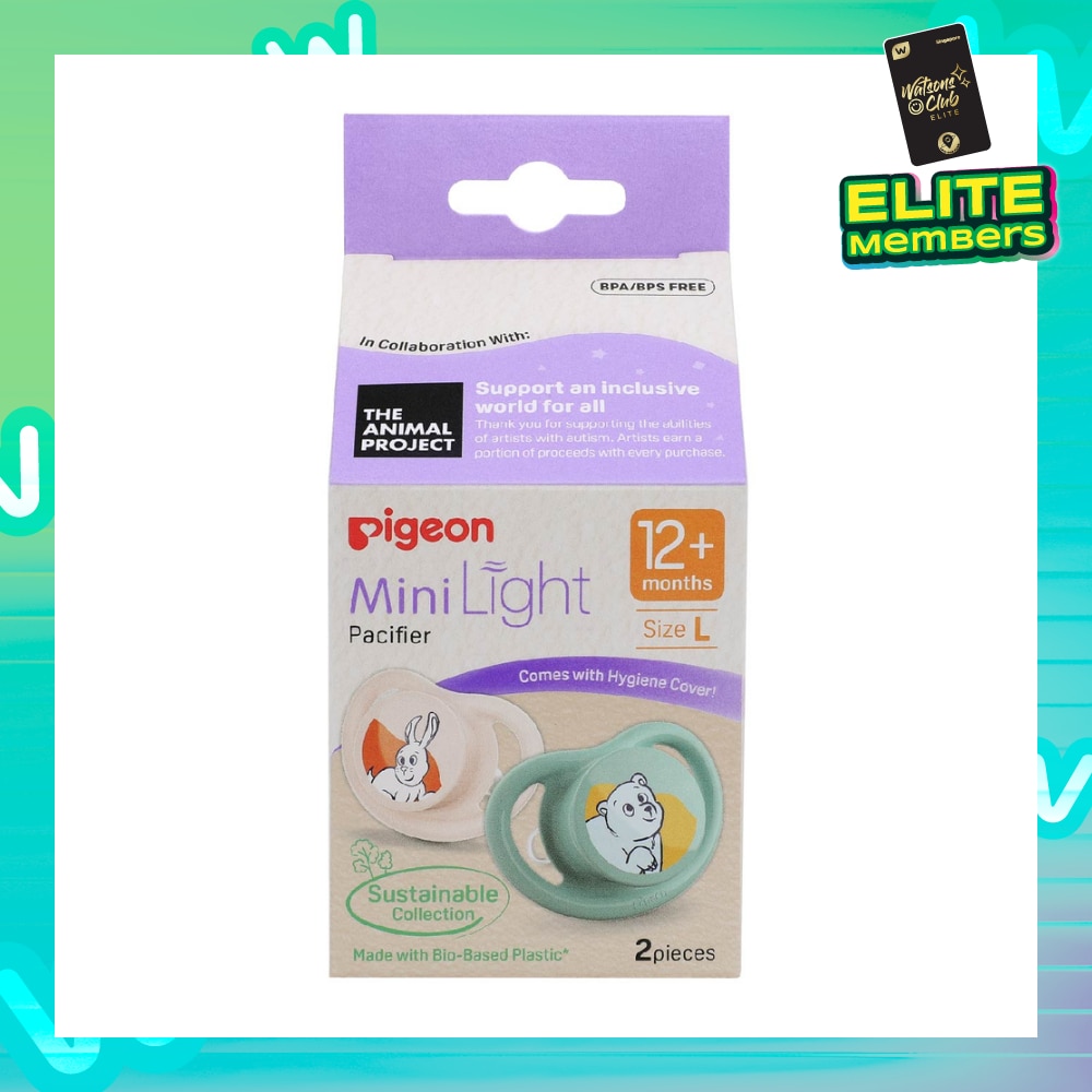Mini Light Pacifier With Hygiene Cover L 12+ Months (BPA/BPS Free) 2s