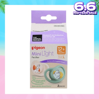 PIGEON Mini Light Pacifier With Hygiene Cover L 12+ Months (BPA/BPS Free) 2s