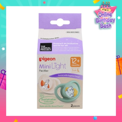 PIGEON Mini Light Pacifier With Hygiene Cover L 12+ Months (BPA/BPS Free) 2s