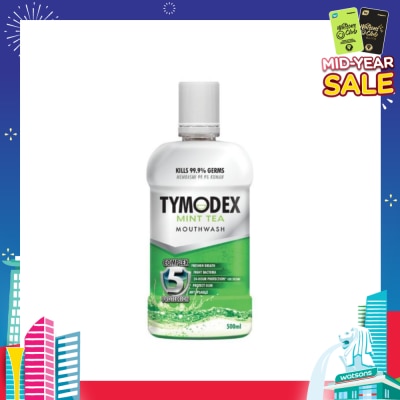 TYMODEX Mint Tea Mouthwash (To Clean & Protect Against Bad Breath, Plaque & Gum Problems) 500ml