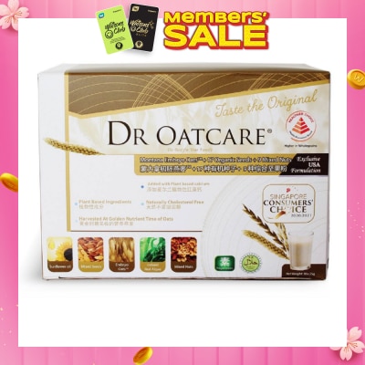 DR OATCARE Daily Nutritional Drink Naturally Cholesterol Free Vegetarian with Plant Based Ingredients 25g x 30s