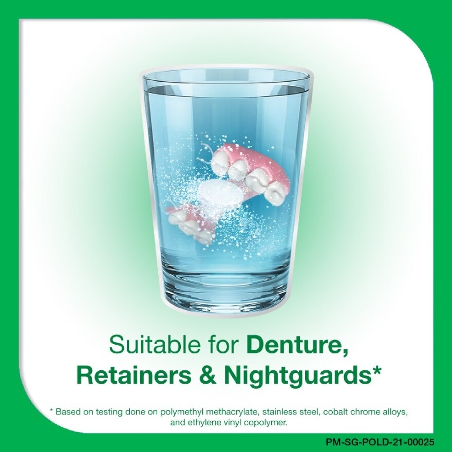 Overnight Whitening Denture Care & Cleanser Tablet (Kills 99.99% Odour Causing Bacteria) 36s