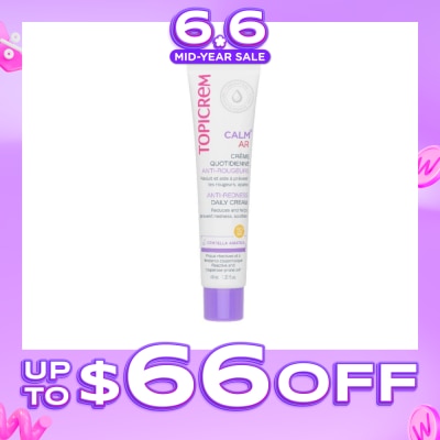 TOPICREM - Calm+ AR Anti-Redness Daily Cream SPF50+ (To Reduces & Helps Prevent Redness, Soothes) 40ml (Expiry: Feb`2027)
