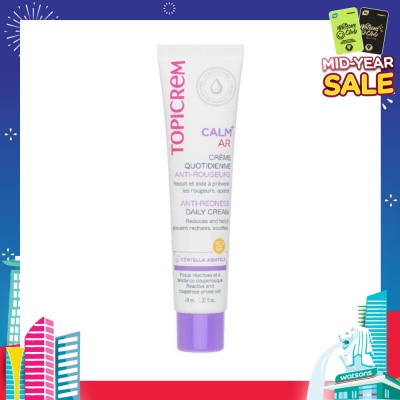 TOPICREM Calm+ AR Anti-Redness Daily Cream SPF50+ (To Reduces & Helps Prevent Redness, Soothes) 40ml