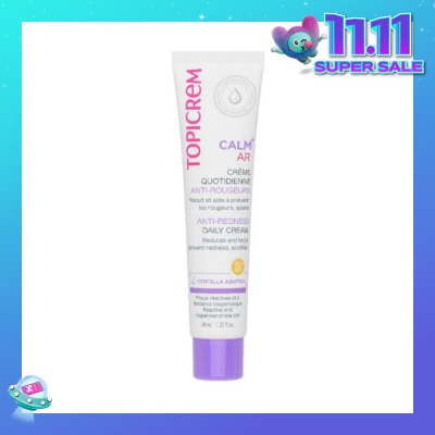 TOPICREM Calm+ AR Anti-Redness Daily Cream SPF50+ (To Reduces & Helps Prevent Redness, Soothes) 40ml
