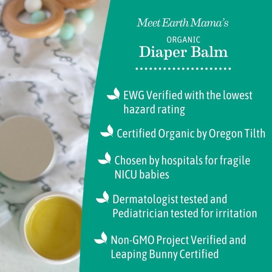 Baby Organic Diaper Balm (To Protects & Comforts Baby's Delicate Diaper Area) 60ml