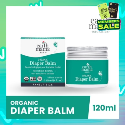 MAMA EARTH Baby Organic Diaper Balm (Suitable For Sensitive Skin & Cloth Diaper Friendly) 120ml