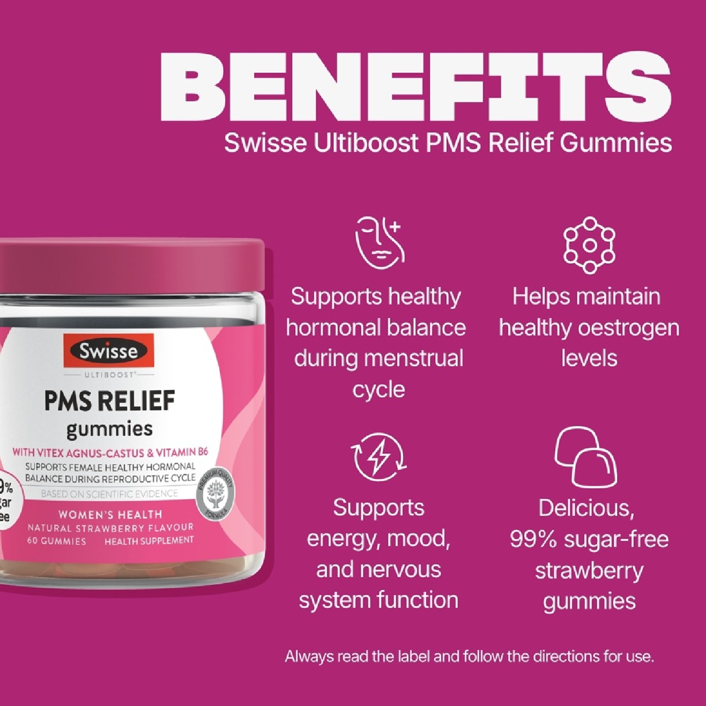 Ultiboost PMS Relief Gummies 60s image
