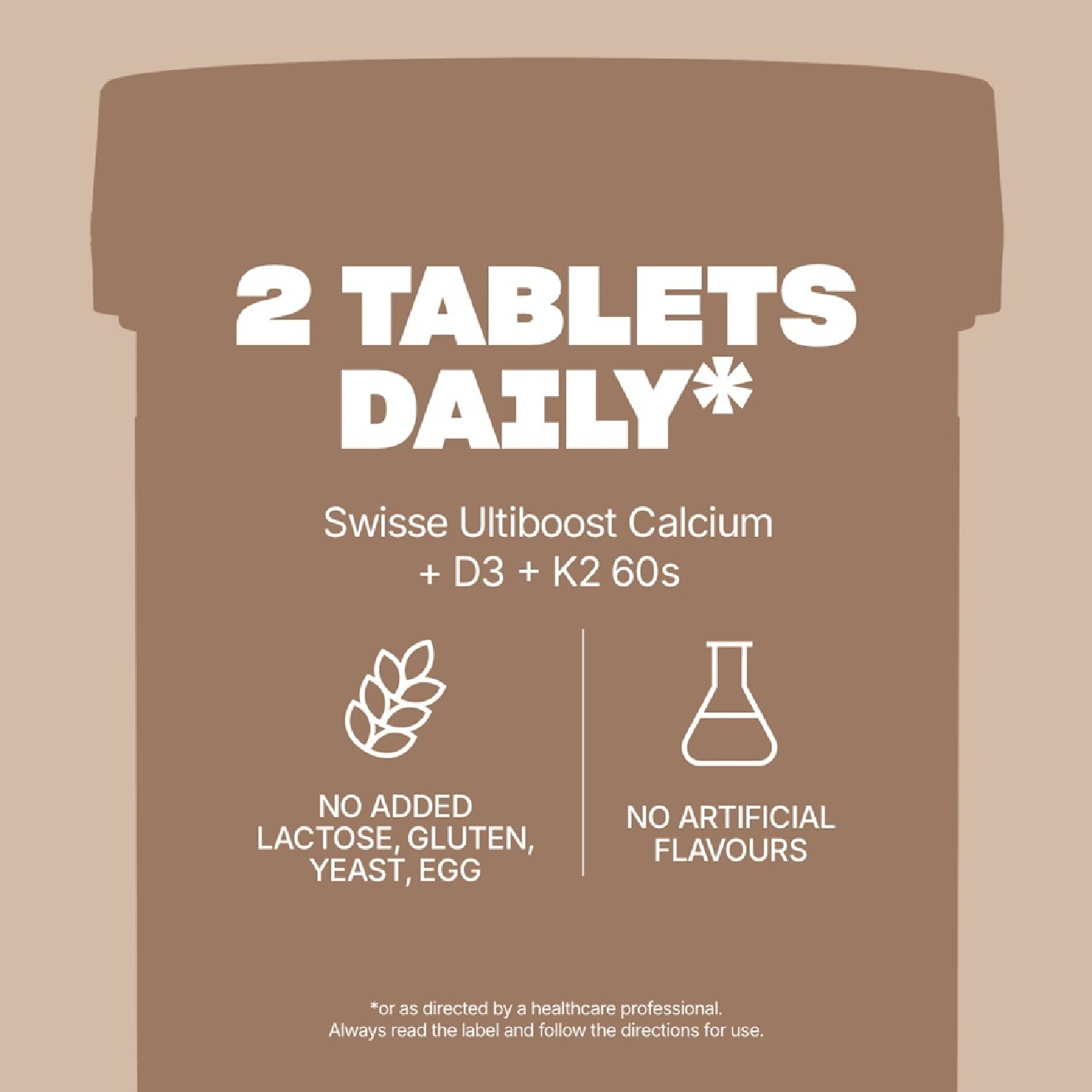 Ultiboost Calcium + D3 + K2 Tablet 60s image