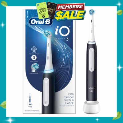 ORAL B iO Series 3 Electric Rechargeable Toothbrush Black 1s image