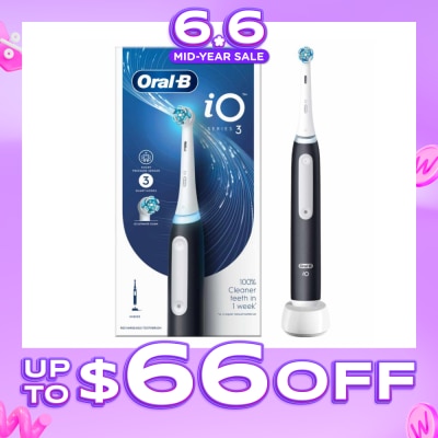 ORAL-B - iO Series 3 Electric Rechargeable Toothbrush Black 1s
