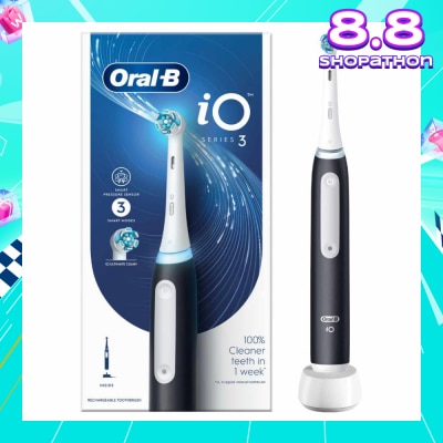 ORAL-B iO Series 3 Electric Rechargeable Toothbrush Black 1s