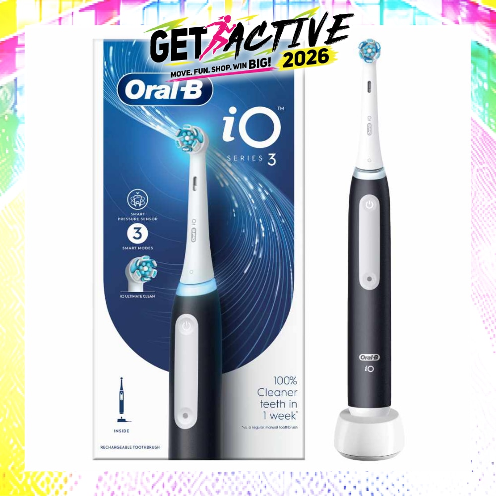 iO Series 3 Electric Rechargeable Toothbrush Black 1s image