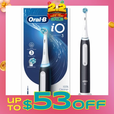 ORAL-B iO Series 3 Electric Rechargeable Toothbrush Black 1s