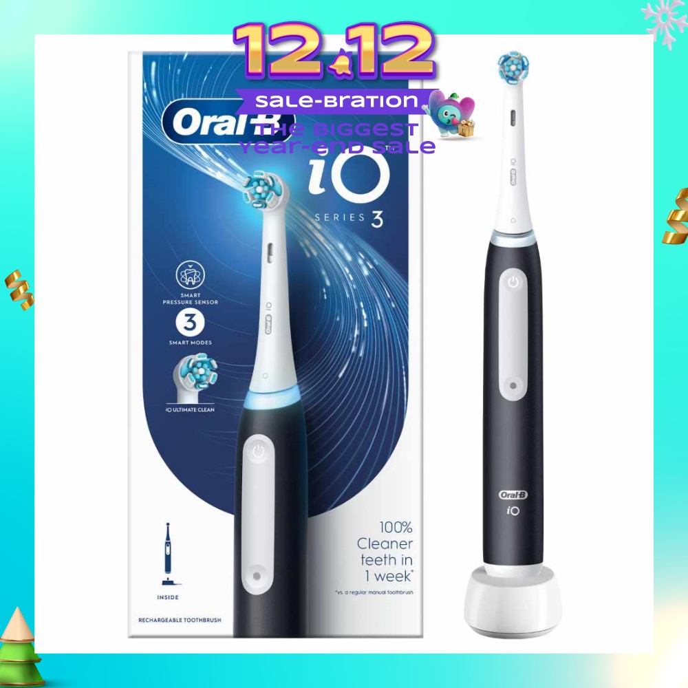 iO Series 3 Electric Rechargeable Toothbrush Black 1s