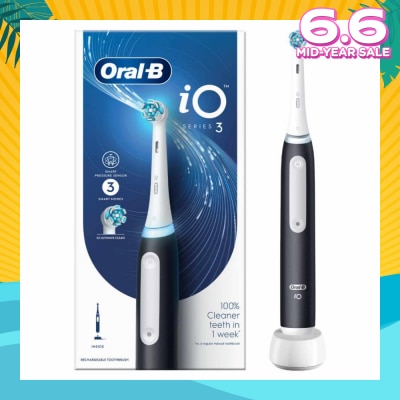 ORAL-B iO Series 3 Electric Rechargeable Toothbrush Black 1s
