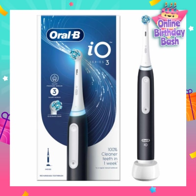 ORAL-B iO Series 3 Electric Rechargeable Toothbrush Black 1s