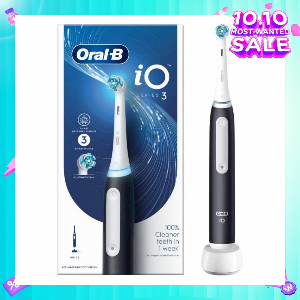 iO Series 3 Electric Rechargeable Toothbrush Black 1s