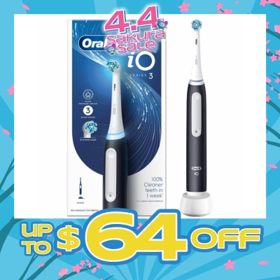 ORAL-B - iO Series 3 Electric Rechargeable Toothbrush Black 1s