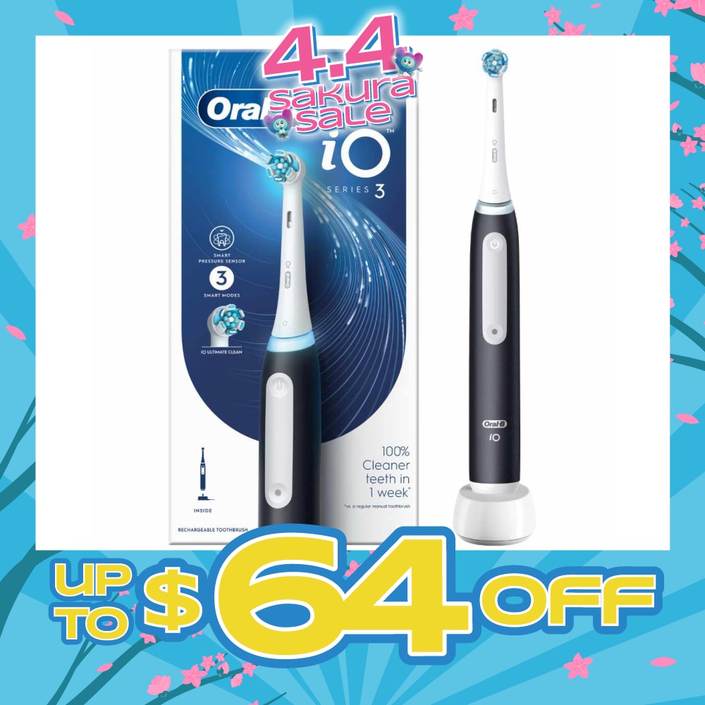iO Series 3 Electric Rechargeable Toothbrush Black 1s