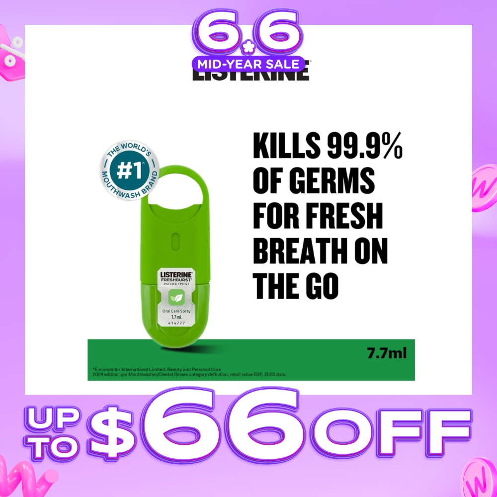 Listerine Freshburst Pocketmist Oral Care Mouth Spray 7.7ml