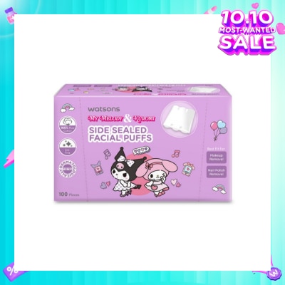 WATSONS Sanrio My Melody & Kuromi Side Sealed Facial Puffs 100s