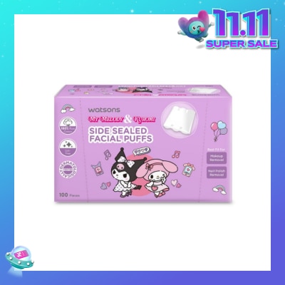WATSONS Sanrio My Melody & Kuromi Side Sealed Facial Puffs 100s