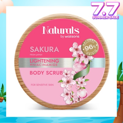 NATURALS BY WATSONS Lightening +Niacinamide Body Scrub Sakura 200g