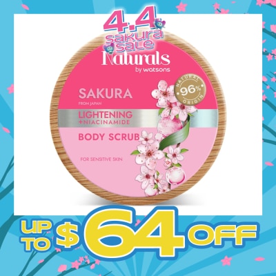 NATURALS BY WATSONS - Lightening +Niacinamide Body Scrub Sakura 200g
