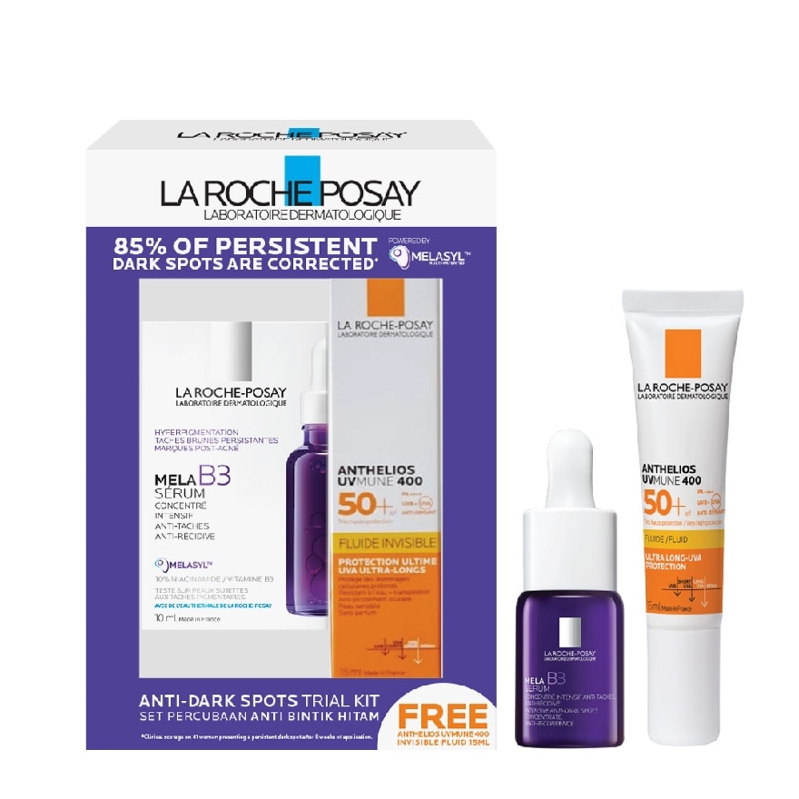 Anti-Dark Spots Trial Kit (Mela B3 Serum 10ml & Anthelios UVMUNE 400 Invisible Fluid 15ml) 1s