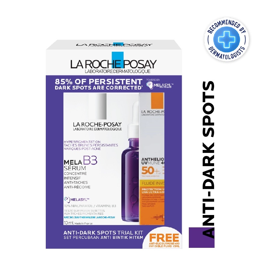 Anti-Dark Spots Trial Kit (Mela B3 Serum 10ml & Anthelios UVMUNE 400 Invisible Fluid 15ml) 1s