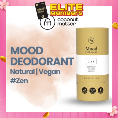 COCONUT MATTER Mood All-Natural Vegan Deodorant ZEN (To Nourishes & Improves Skin Health) 35g