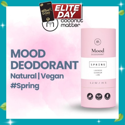 COCONUT MATTER Mood All Natural Vegan Deodorant Spring (To Nourishes & Improves Skin Health, & No Stinky Odour) 35g image