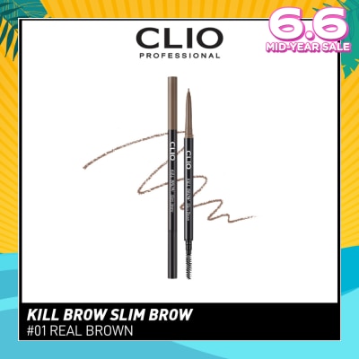 CLIO Kill Brow Slim 01 Real Brown 1s