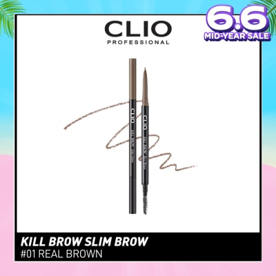 CLIO Kill Brow Slim 01 Real Brown 1s