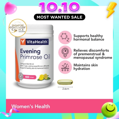 VITAHEALTH Evening Primrose Oil 1000mg 400 Capsules image