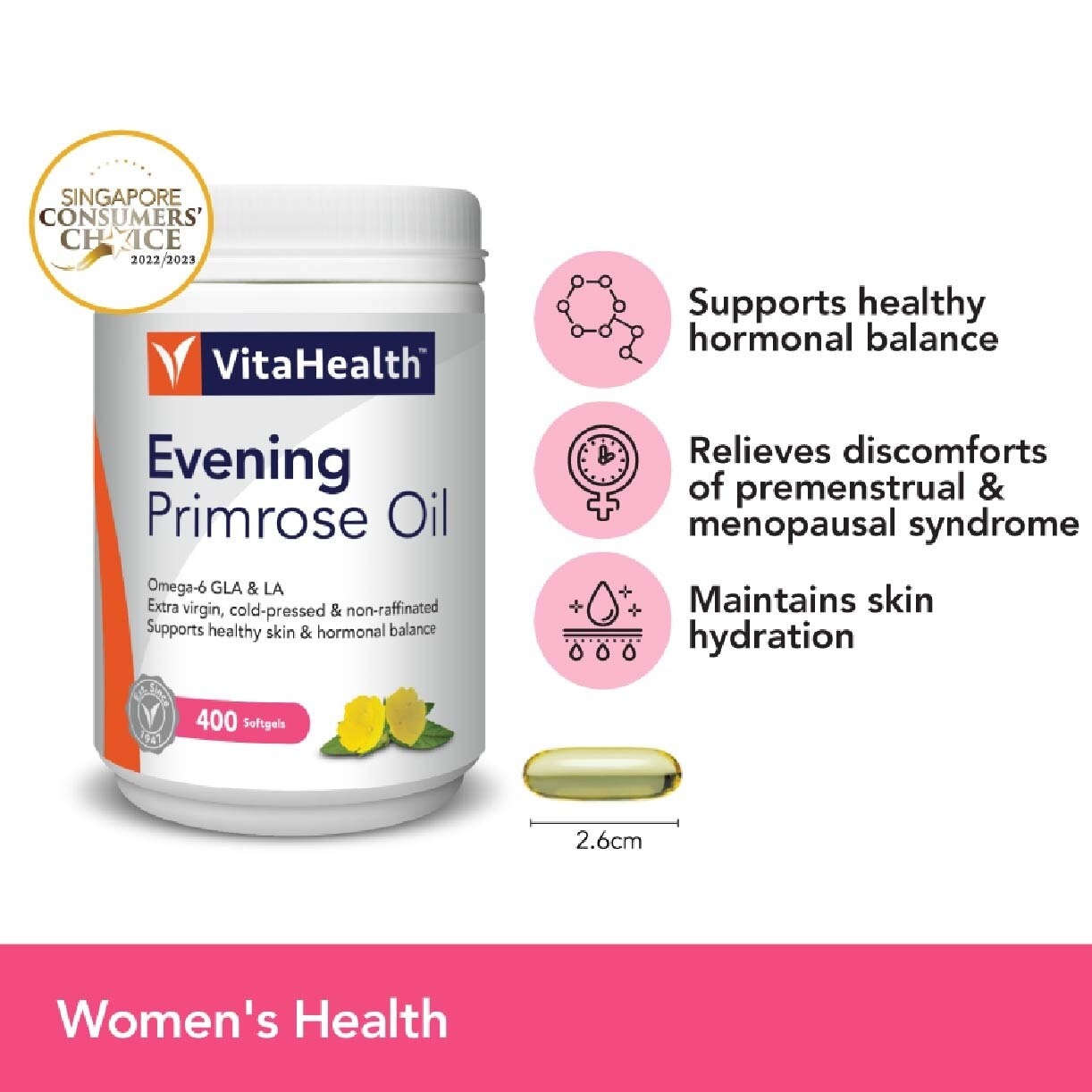 Evening Primrose Oil 1000mg 400 Capsules