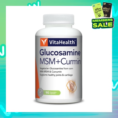 VITAHEALTH Vegetarian Glucosamine MSM + Curcumin 90s