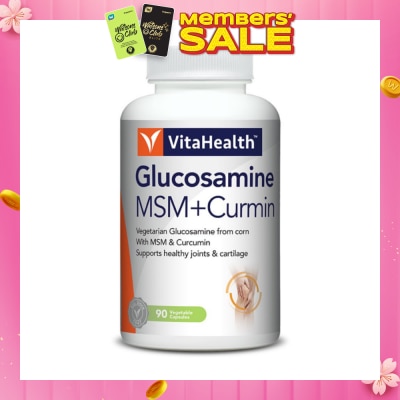 VITAHEALTH Vegetarian Glucosamine MSM + Curcumin 90s