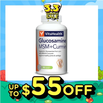 VITAHEALTH Vegetarian Glucosamine MSM + Curcumin 90s