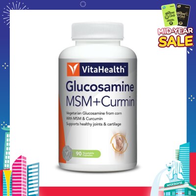 VITAHEALTH Vegetarian Glucosamine MSM + Curcumin 90s
