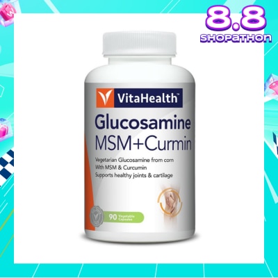 VITAHEALTH Vegetarian Glucosamine MSM + Curcumin 90s