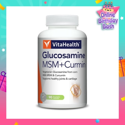 VITAHEALTH Vegetarian Glucosamine MSM + Curcumin 90s
