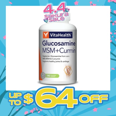 VITAHEALTH - Vegetarian Glucosamine MSM + Curcumin 90s